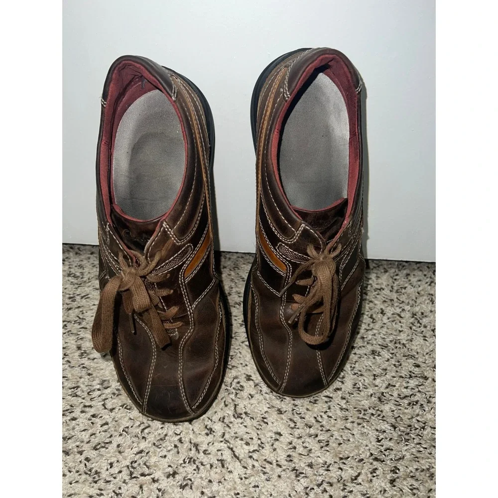 Clarks Men 10.5 M Brown Leather Walking Shoes 78133 Y2K Era 2007
